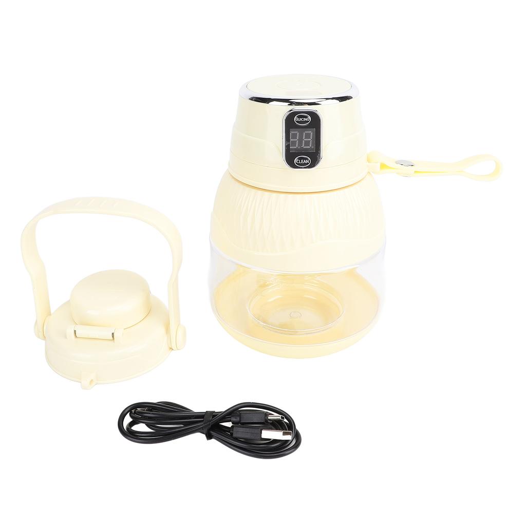 Portable Juicer Cup Cordless Multifunctional Electric Blender for Home School Office 600ml