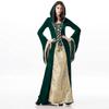 Halloween Medieval Queen Costume Vintage Court Cosplay Dress Party Stage Performance Adult Unisex Black Red Green Purple