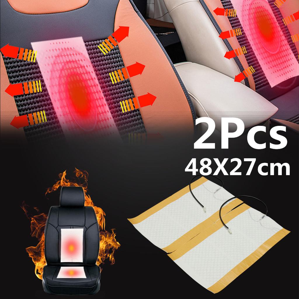 Buy 2/4/8Pcs 12V Universal Car Heat Pad Seat Covers Carbon Fiber Heated