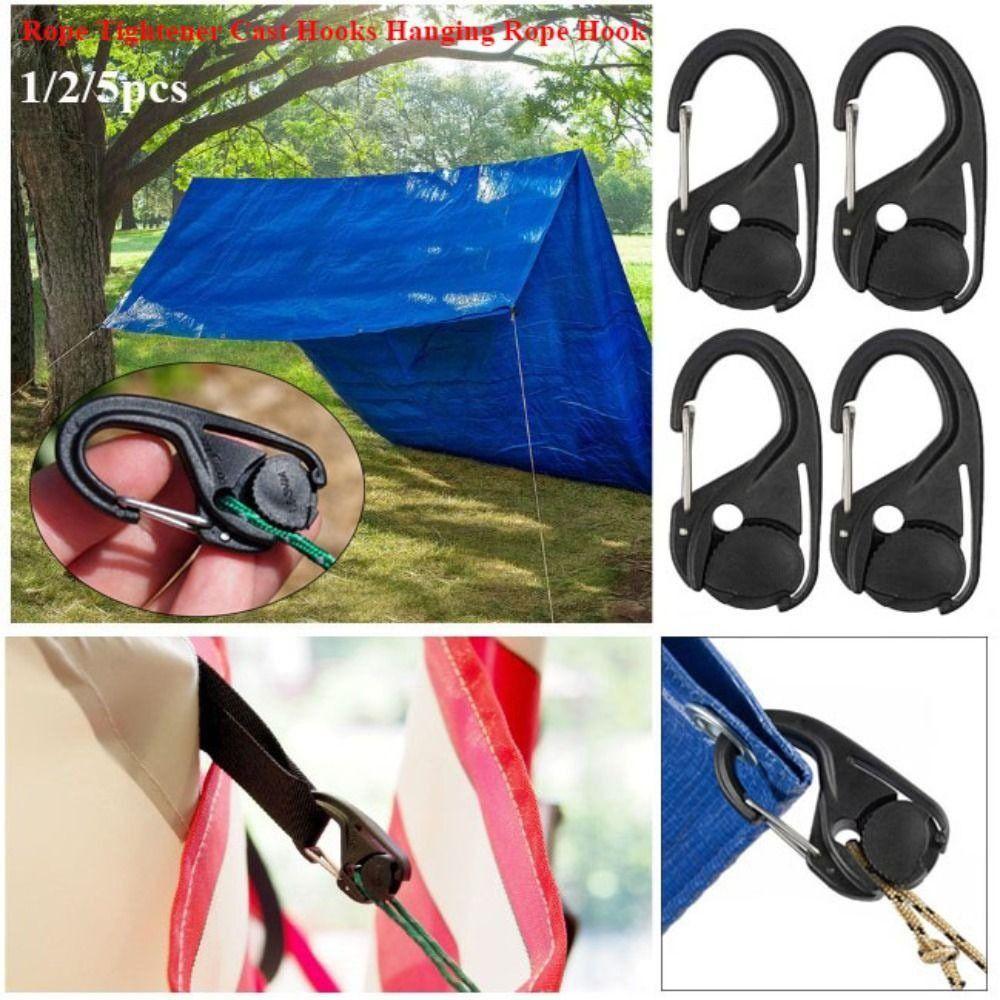 1/2/5pcs Black Cast Hooks 66*34mm Hanging Rope Hook New Self-Locking Binding Fixed  Outdoor Tools