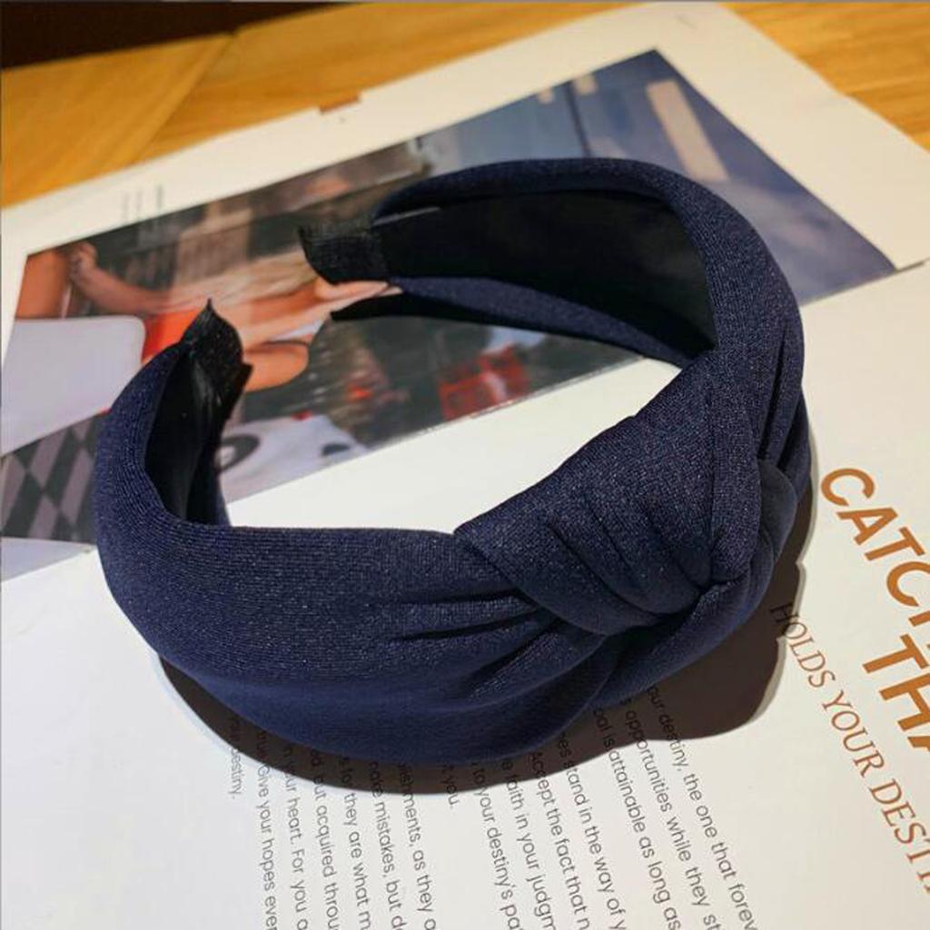 Fashion Women's Zebra Print Cloth Headband With Center Knot Girls Daily Casual Hair Accessory