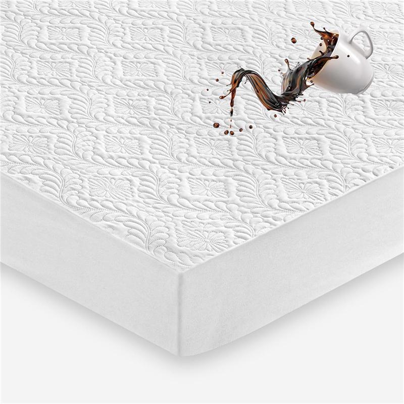 Protector de saltea matlasat rezistent la apa Husa de saltea respirabila Anti-acarieni Anti-bacterian Lenjerie de pat fara fata de perna