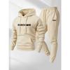Tuta con felpa con cappuccio da uomo Set Tuta Misto cotone Abbigliamento da casa Giovani Adulti