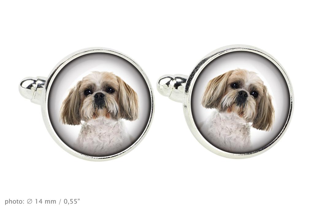 Shih Tzu, Chrysanthemum Dog - cufflinks, a shirt accessory, a shirt pendant from the Art-Dog brand