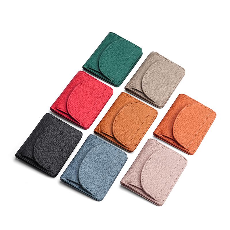 Women's Genuine Leather RFID Anti-Theft Multi-Card Wallet and Small Coin Purse