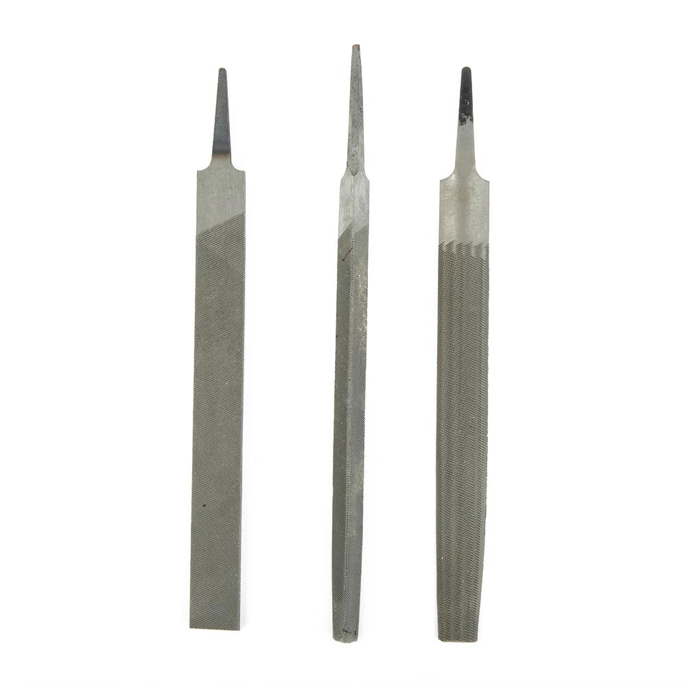 6 Inch 150mm Steel Files Without Handle Round Half-round Triangular Square Flat File 5 Styles Alloy Steel FilesFor Metal Sanding