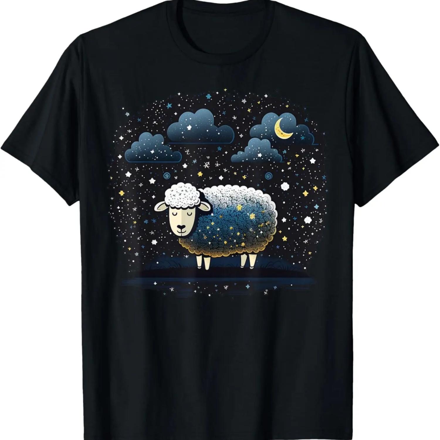 Napping Sheep pajama on Sheep Sleeping T-Shirt S чёрный