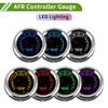 Air/Fuel Ratio Gauge 2" 52mm AFR Controller Gauge Colorful Pointer Car Vehicle Automotive Universal Silver Tone Black White