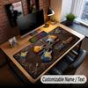 Music Guitar Theme Custom Mouse Pad Personalized With Name Text Customized Desk Mat For Office Home Decor