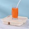 Fangcaodi 4-Compartment Biodegradable Takeaway Boxes