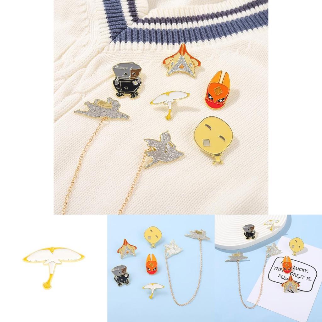 Unique Cartoon Style Brooch Charming Alloy Badge Dwarf Crab Mask Pin Unisex