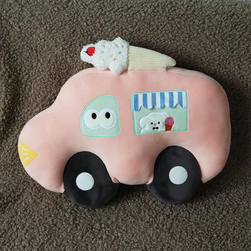 Simulation Taxi Police Car Plush Toys Kawaii Car Dolls Stuffed Soft Vehicle Pillow Creative Christmas Birthday Gift for Kids