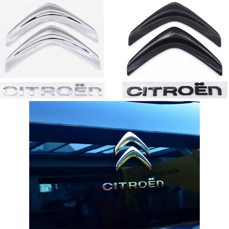 1pcs 3D ABS Citroen Car Rear Letter Logo Rear Bumper Tail Door Trunk Sticker Car Rear Emblem Sticker Styling Accessories