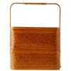 Retro Bamboo Woven Basket for Tea Set Storage | Bamboo Handle Food Container | Chinese Gongfu Tea Storage Box