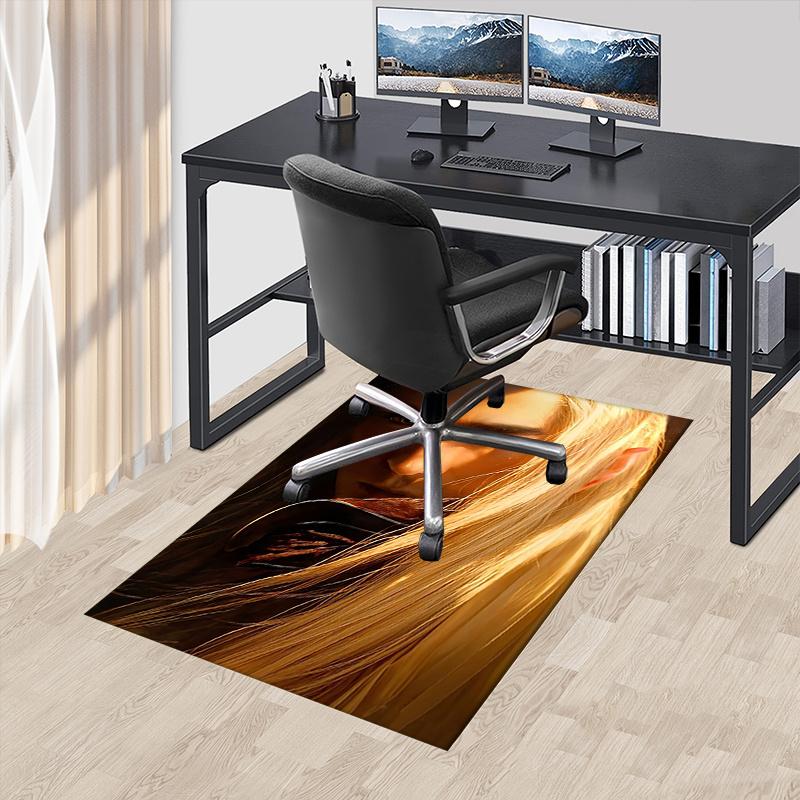 

Elderly,Lord of the Rings Polyester Office Carpet Chair Mats, Home Decor Dormitory Floor Protector with Anti-Skid Backing, Large Area Covera 60cm by 90cm