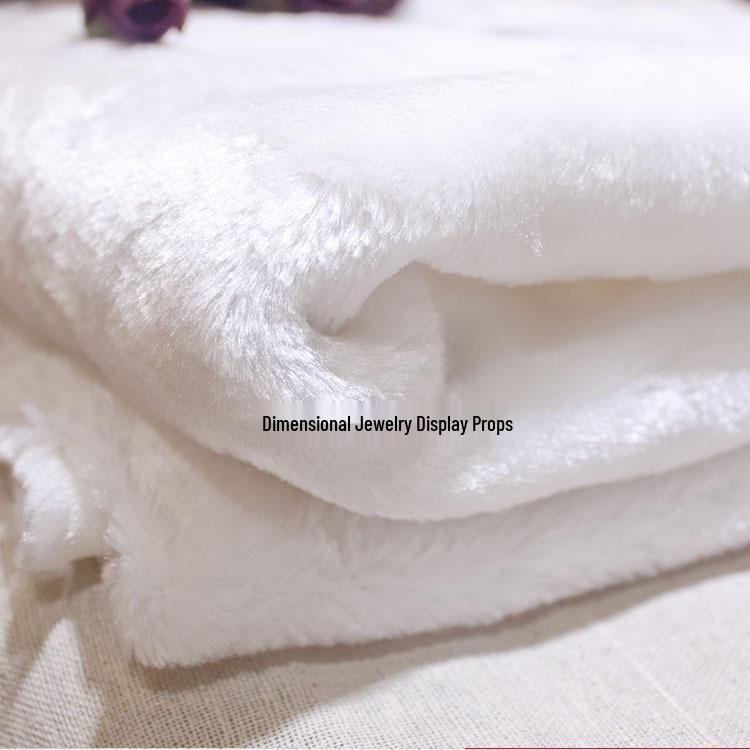 Black and White Plush Fabric Mat for Glasses, Phones, and Jewelry Display