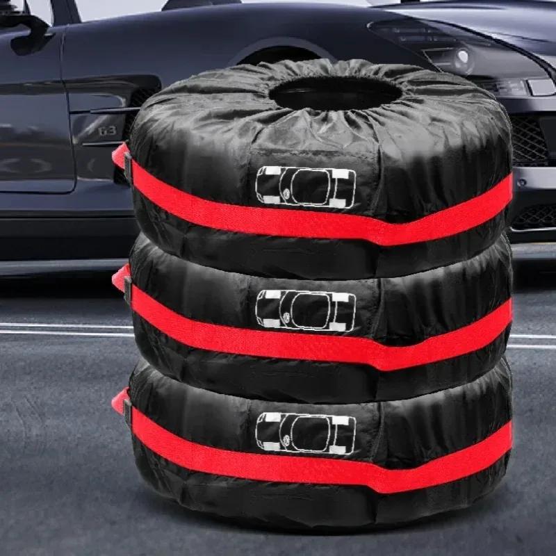 1PCS New Car Spare Tire Cover Case Polyester Auto Wheel Tire Storage Bags Vehicle Tyre Accessories Dust-proof Protector Styling