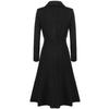 Women's Stylish Slim Fit Mid-Length Woolen Trench Coat with Side Pockets Casual Outerwear