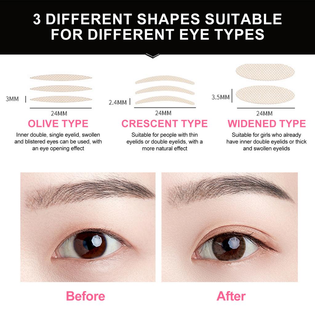 Eyelid Lifter Strips Waterproof Double Fold Eyelid Lace Tapes for Women Daily Makeup Tools