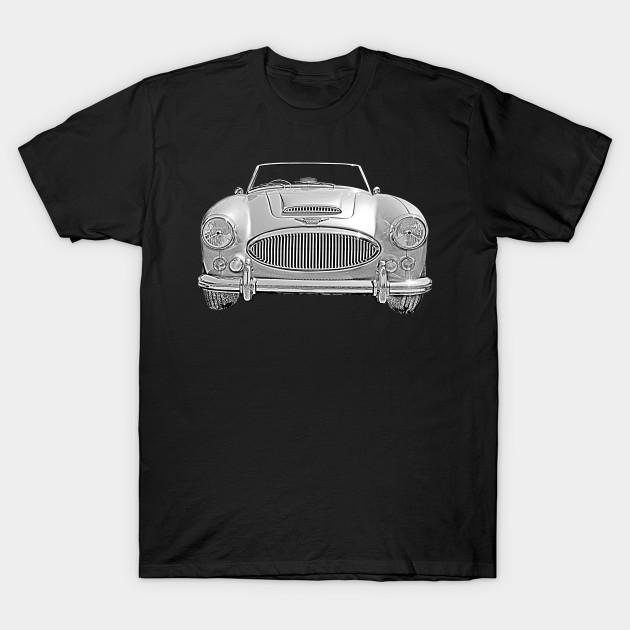 Men Black Print T-shirt Austin-Healey 3000 Mk Iii 1960S British Classic Car No-Cut Transfer Paper Print Cotton Tshirt 2XL чёрный