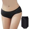 RONGUI Disposable Panties, Black, 7-Piece Set, Individually Wrapped, Women's, Great for Travel, Hospitalization, and Disaster Preparedness (L)