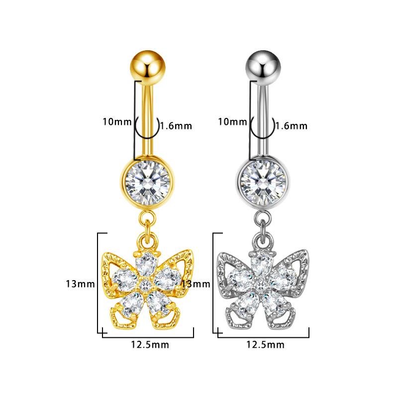 Gaibei Trendy Star Bow Navel Ring for Girls