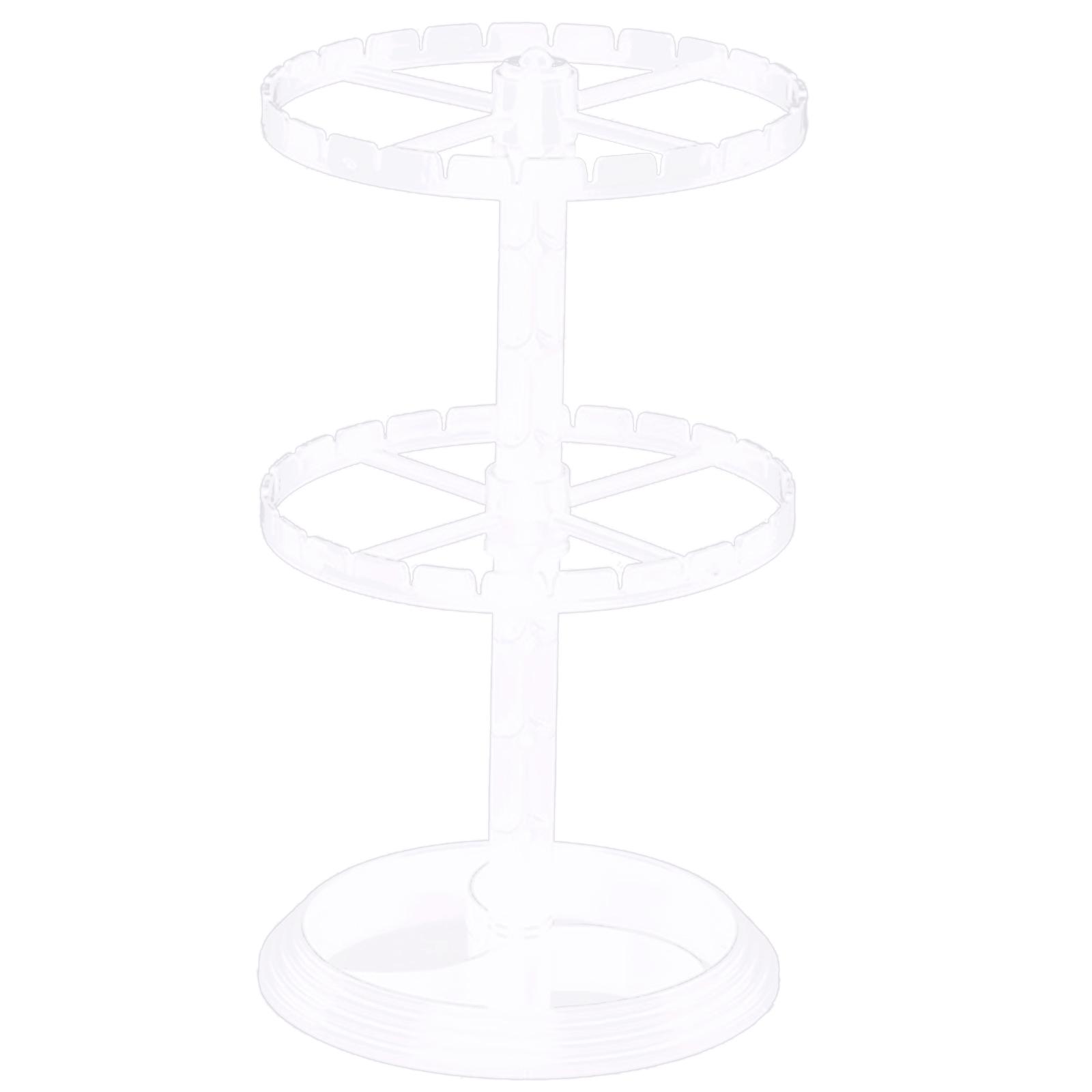 

Вращающаяся подставка для серег Универсальная прозрачная полка-органайзер для ювелирных изделий Трехъярусная вращающаяся стойка для выставки ювелирных изделий белый