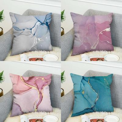 Marble Pillow Case For Car Sofa Decorative Home Doublesided Print Plush Square Throw Pillow Cushion Cover