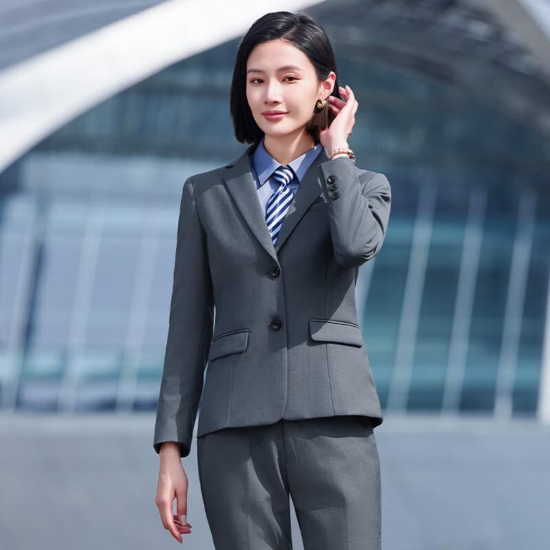 Women's Professional Double-Breasted Long Sleeve Suit Set