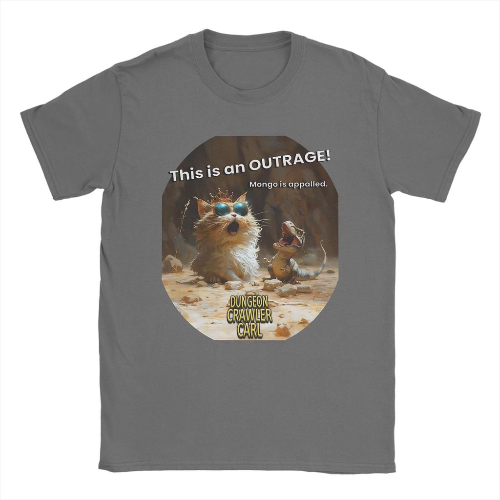 Mens Dungeon Crawler Carl This Is an OUTRAGE T Shirts  100 Cotton Clothes Cool Round Neck Tees Graphic Printed TShirts
