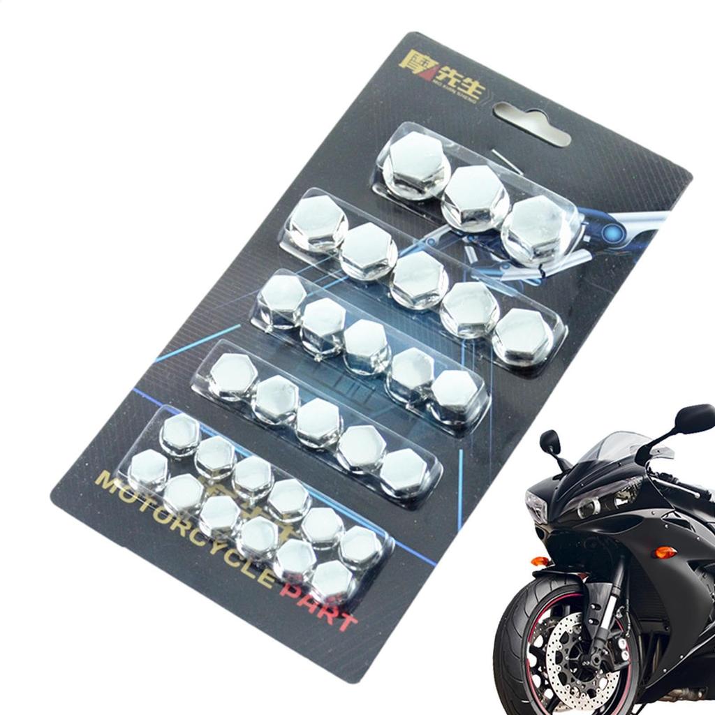 30pcs Motorcycle Screw Nut Cover Caps Bolt Covers Motorcycle Screw Nuts Bolt Cap Cover