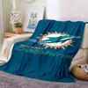 1pc Blanket - Miami Dolphins Logo Print Design,Lightweight Blanket for Sofa,Bed- Soft &Warm,Gift for All Seasons