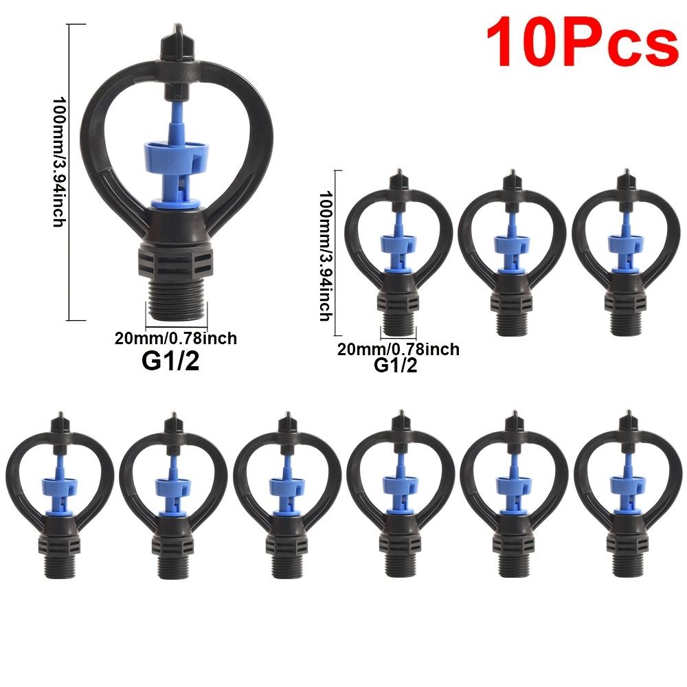 10Pcs Garden Lawn 360 °   Rotary Sprinkler, Medium-Range Irrigation, Disc Impeller Butterfly Nozzle, Durable Plastic Garden And Lawn Sprin