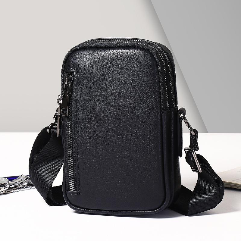 

Персонализированная, нишевая модная сумка через плечо для мужчин, высококачественная мужская сумка из коровьей кожи на одно плечо, сумка через плечо чёрный