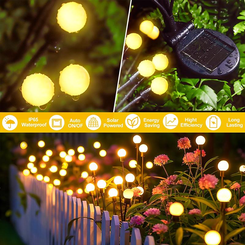 LED Solar Firefly Light Outdoor Garden Decoration Commercial Lighting Landscape Lawn Sway Light Pathway Decoration