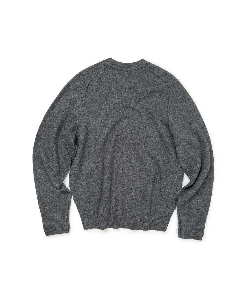 ETCE (Base) Layered Cuff Round Knit (Gray)