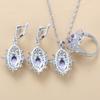 Gem Set Jewelry Pendant Earrings Necklace Ring Lady Set