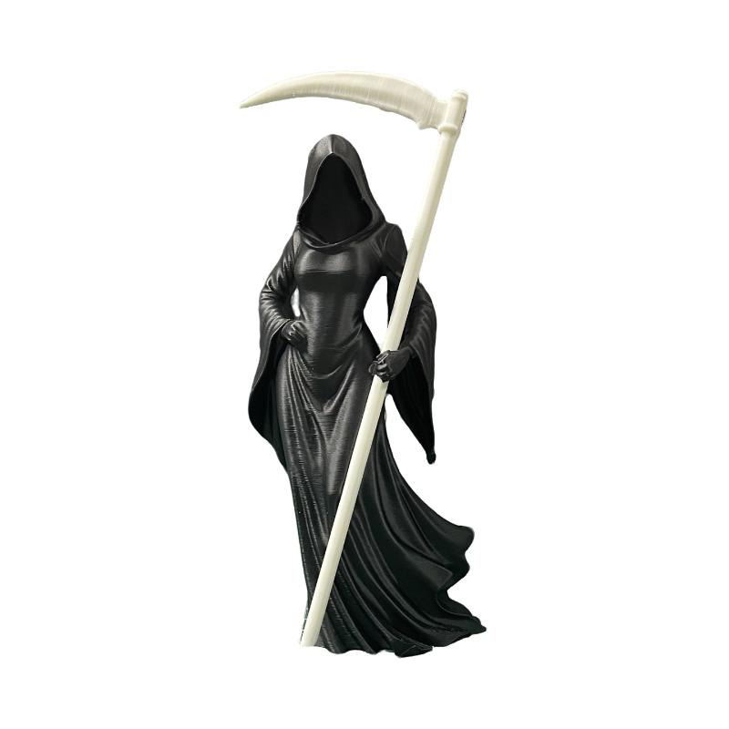 1Pcs 3D Printed White Dress Ghost Sculpture Model Ornament Funny Ghost Statue Halloween Indoor And Outdoor Decoration