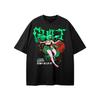 Black Appearance for Anxiety Anime Grunge Art Retro Style Summer Casual TShirt Unisexs and Womens Luxury Brand Top Art Logo