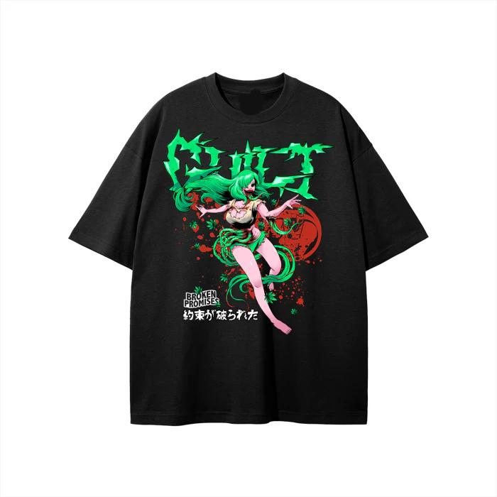 Black Appearance for Anxiety Anime Grunge Art Retro Style Summer Casual TShirt Unisexs and Womens Luxury Brand Top Art Logo