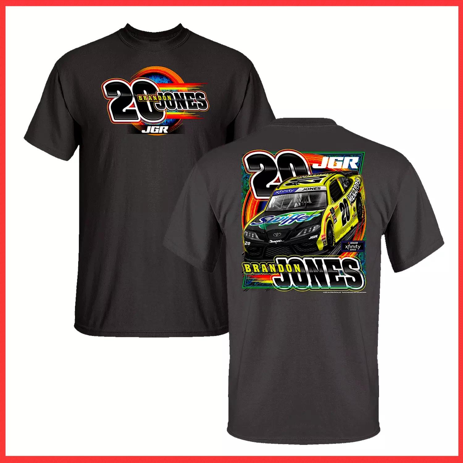 Brandon Jones Joe Gibbs Racing Team Collection Black Menards Car T-Shirt L