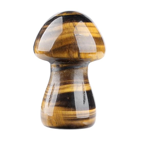 Mini Mushroom Gemstone Sculpture Cute Natural Healing Stone Polished Mushroom Figurine for Home Crafts Flower Pot Decor Gifts for Women Men
