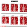 2pcs,2D Plane Printing Minimalist Curtains Christmas Tree Snowflakes Ornaments (3) Versatile Polyester (without Rod) Gifts Use