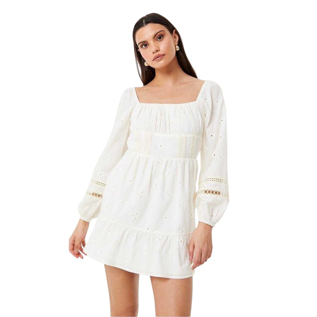 Jack Wills Womens/Ladies Boho Broderie Long-Sleeved Mini Dress