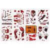 Halloween Decoration Horror Bloodstain Wall Sticker Handprint Footprint Blood Skull Window Sticker Halloween Party Horror Sticke
