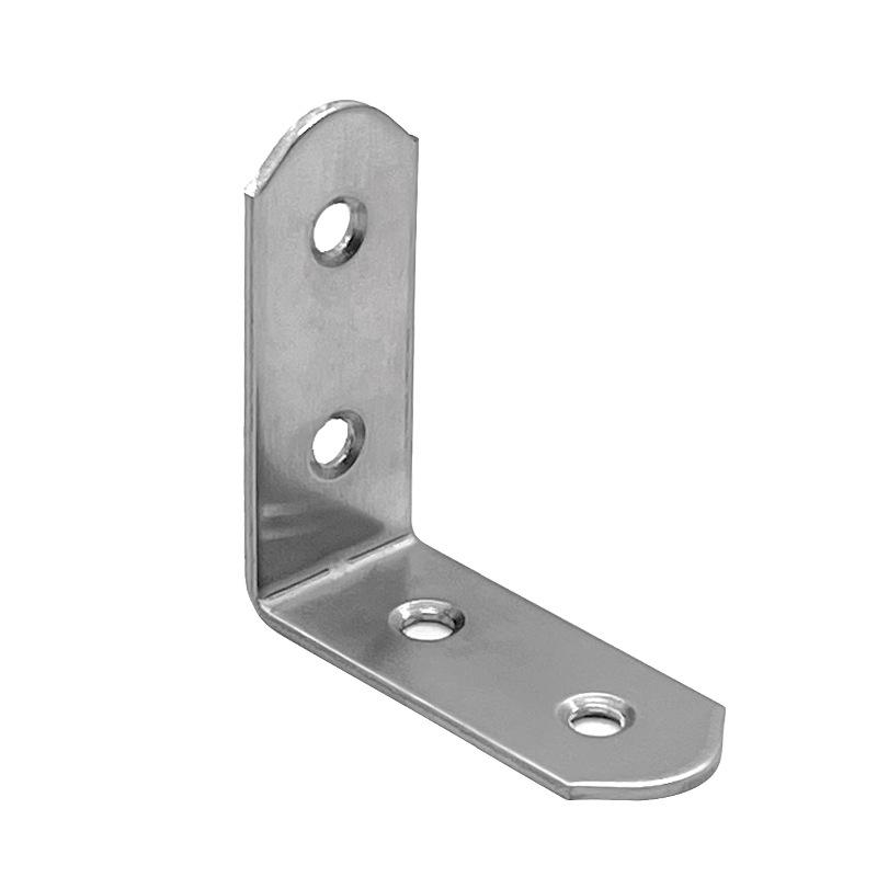 Stainless Steel 90° L-Shaped Angle Bracket for Shelf Support and Wood Board Connection