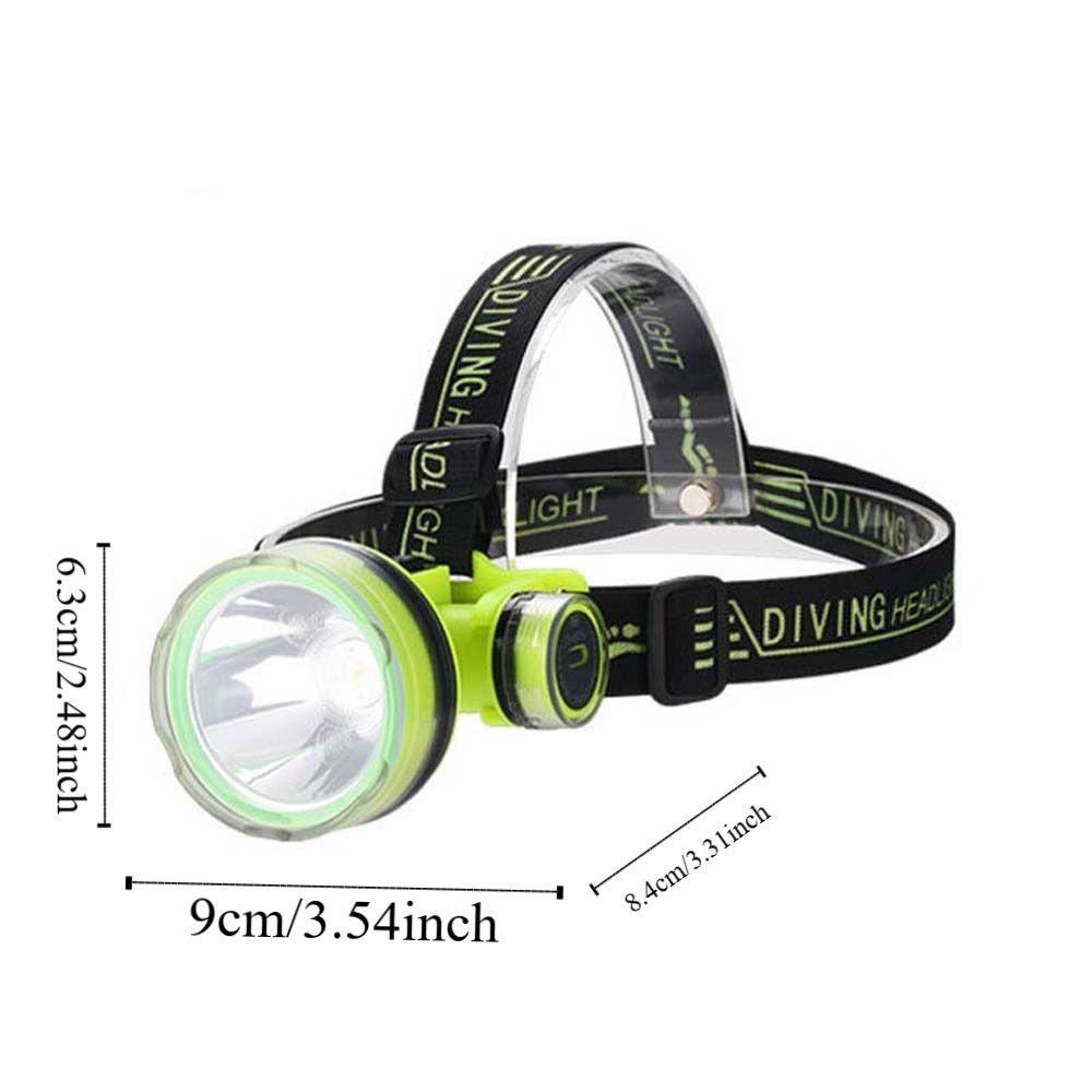 Magnetic Switch Diving Headlamp 1200mAh Underwater Headlight Head Mounted Mining Lamp  Tent
