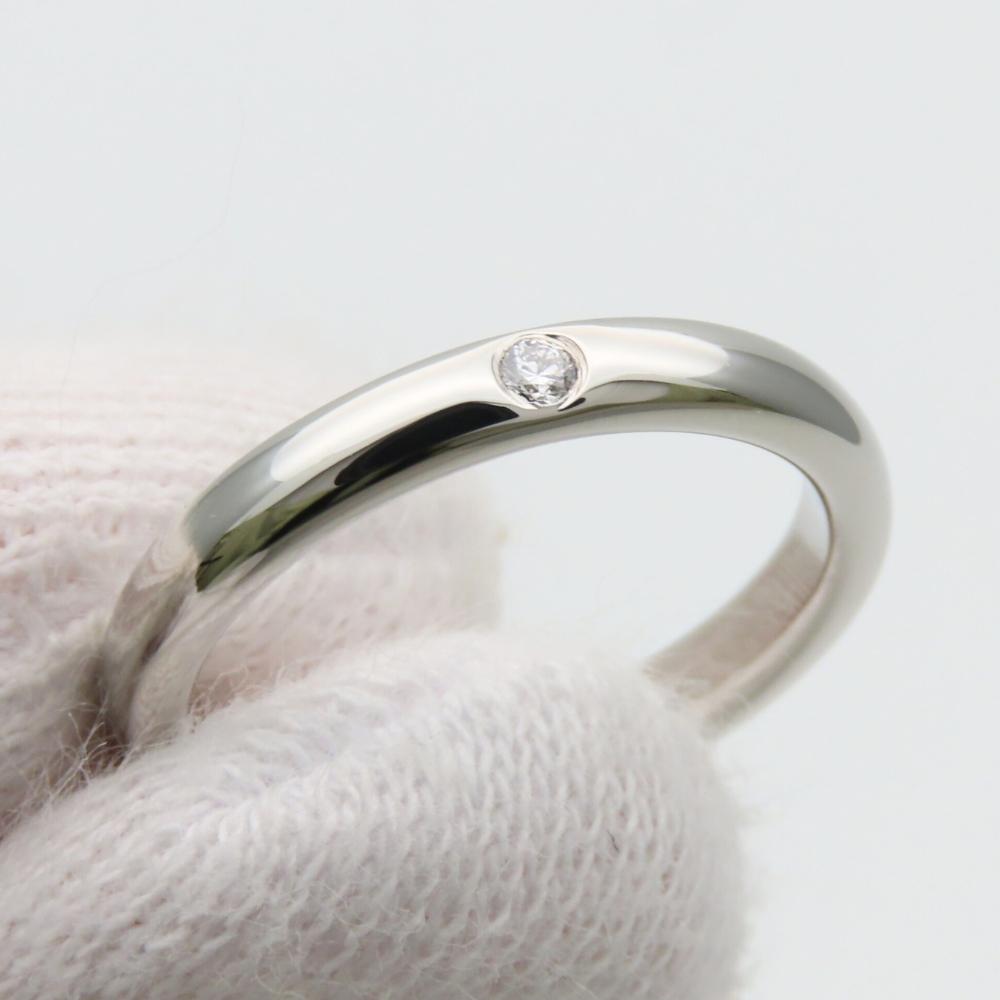 Used TIFFANY&Co. Ring Stacking Band EU#46.5 Pt950Platinum 4.3g Platinum El Saperetti