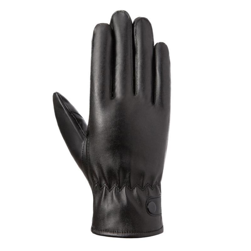 Womens Leather Gloves Winter Lined Fleece Lining Thick Warm Gloves Touchscreen Driving Gloves Winter Cycling Gloves