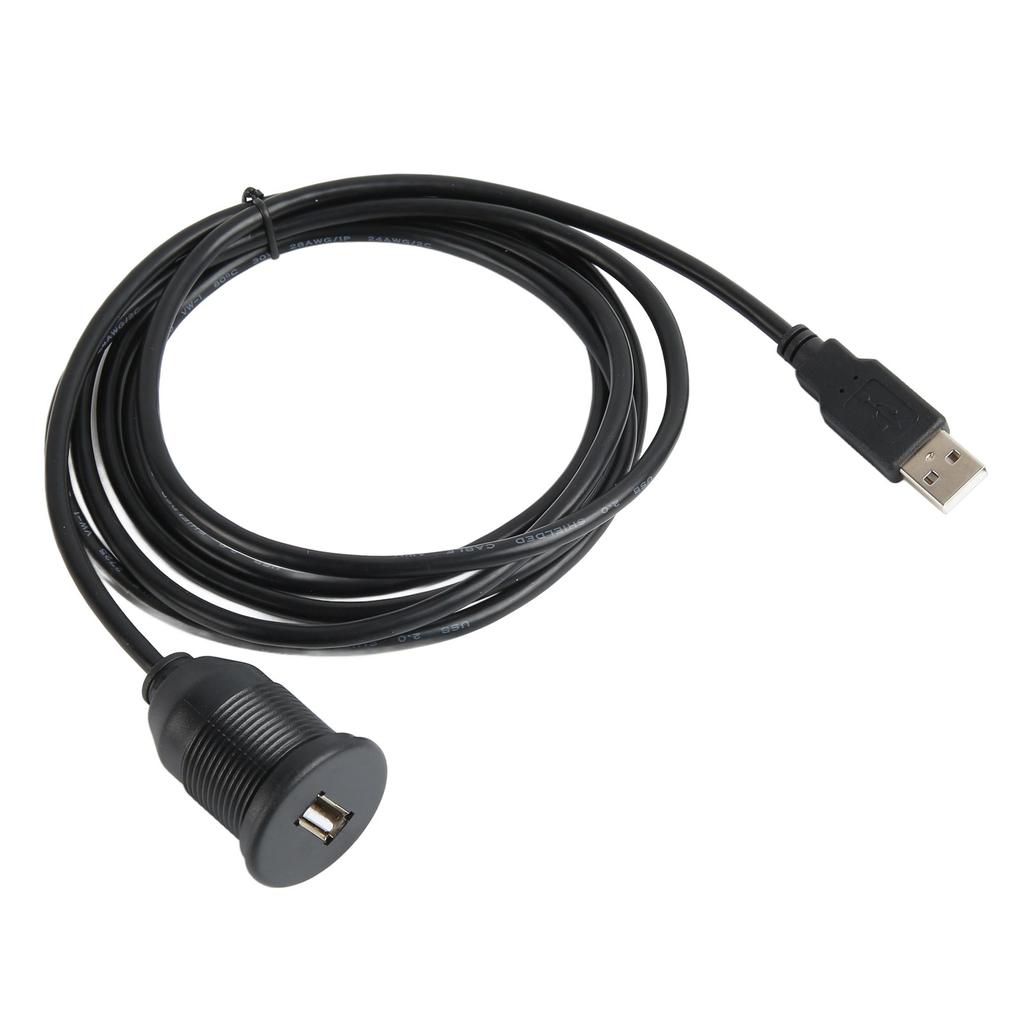 Single Port USB 2.0 Male To Female Cable 3.28ft Waterproof Data Transfer Plug and Play AUX Car